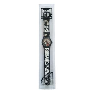 Disney Time Works Black & White Vinyl Mickey Mouse Watch